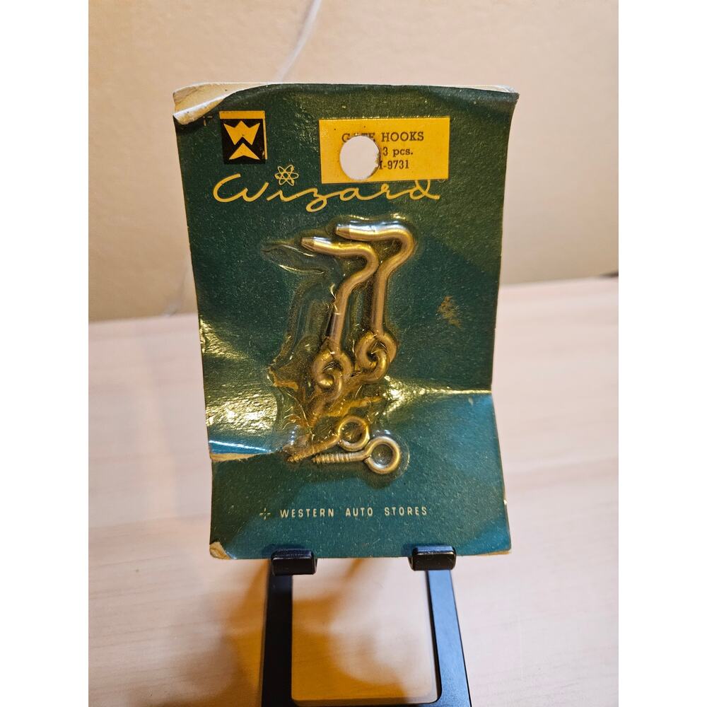 Vintage Wizard Western Auto Stores Gate Hooks 2 Pieces H-9731